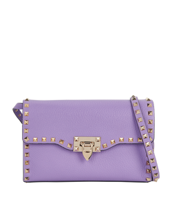 Rockstud Crossbody Bag, Leather, Purple, MII, DB/RCT, 3*
